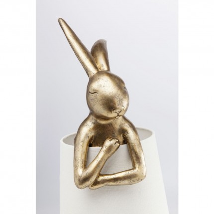 Table Lamp Animal rabbit 68cm gold and beige Kare Design