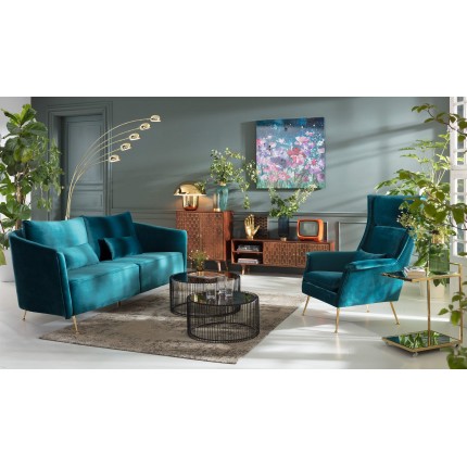 Fauteuil Vegas Forever blauwgroen Kare Design