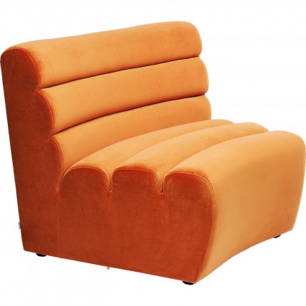 Sofa Element Wave fluweel orange Kare Design