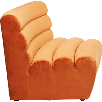 Sofa Element Wave fluweel orange Kare Design