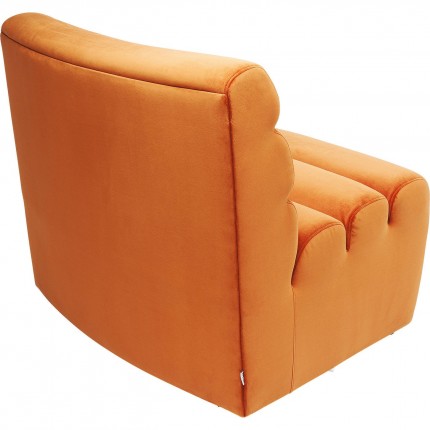 Sofa Element Wave fluweel orange Kare Design