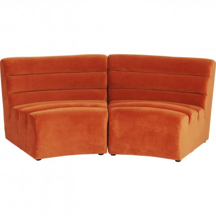 Sofa Element Wave fluweel orange Kare Design