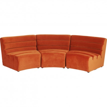 Sofa Element Wave fluweel orange Kare Design