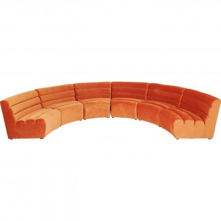 Sofa Element Wave fluweel orange Kare Design