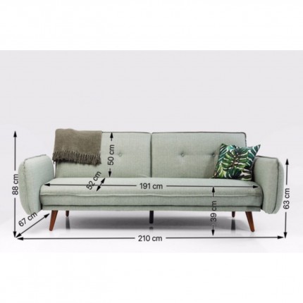 Sofa Bed Lizzy green Kare Design