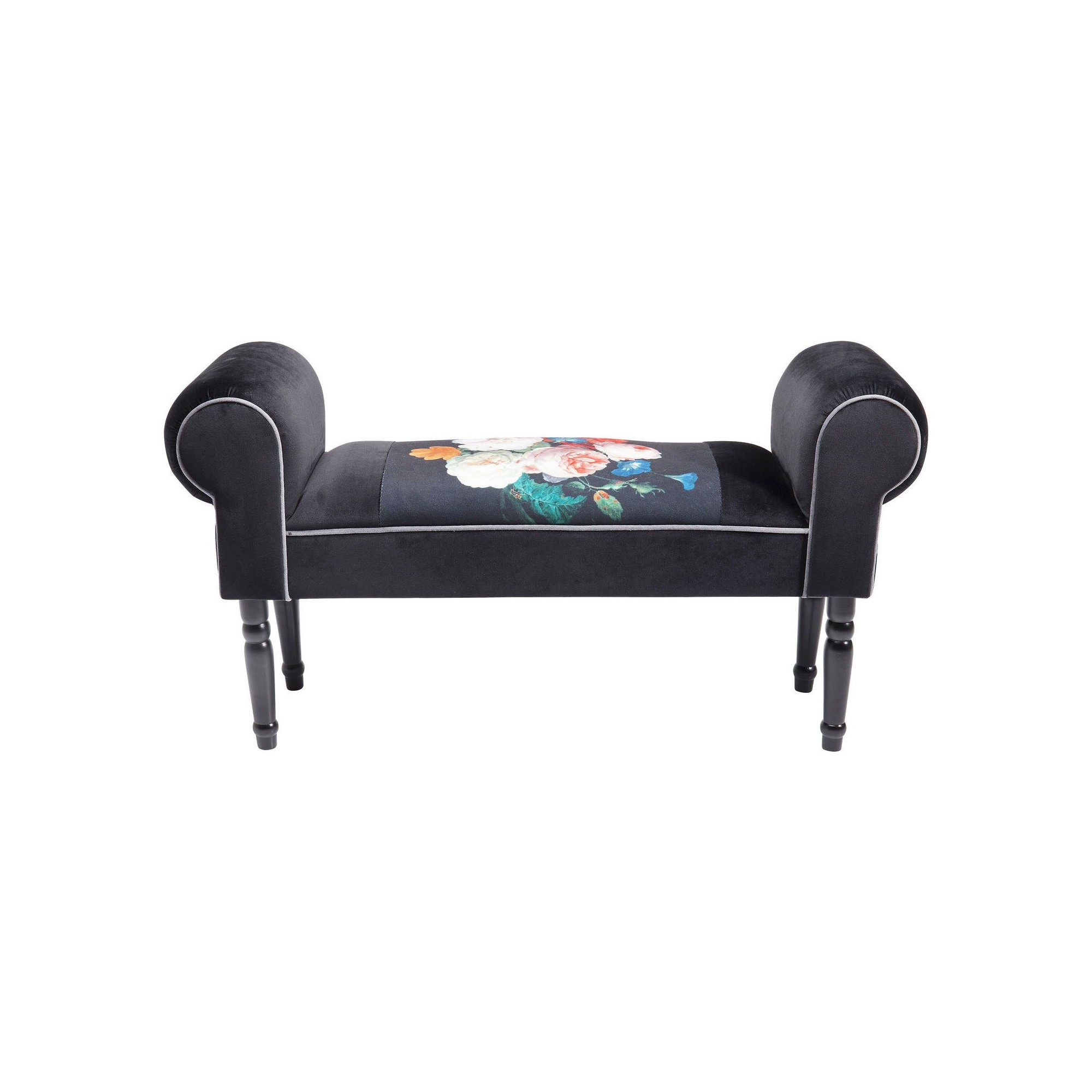 Banc Wing noir fleurs Kare Design