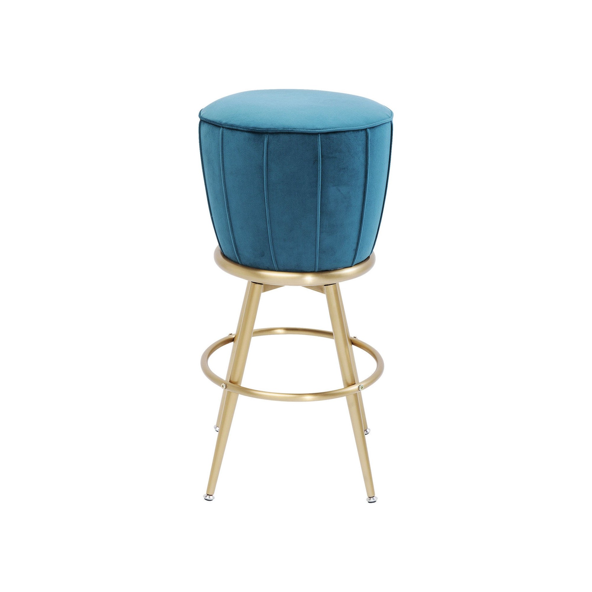 Tabouret de bar After Work velours bleu Kare Design