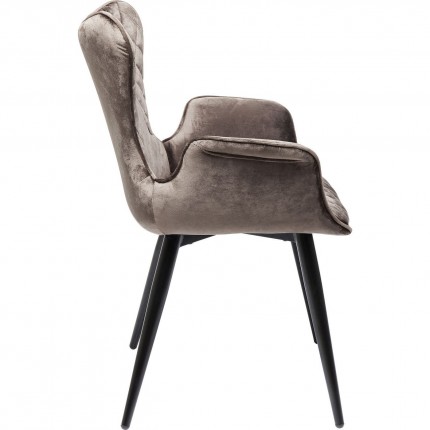 Chair with armrests Dream brown Kare Design