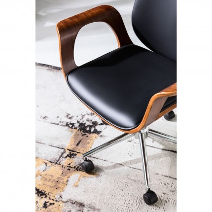 Swivel Office Chair Patron Walnut Kare Design