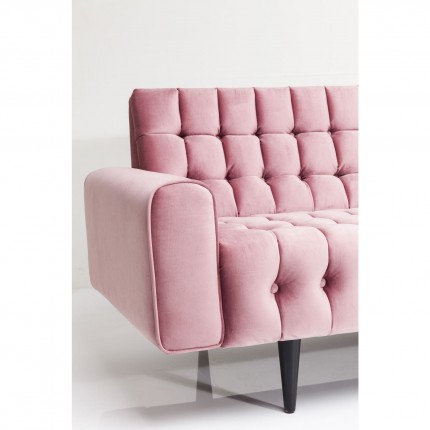 Sofa Milchbar 3-Zits fluweel roze Kare Design