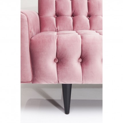 Sofa Milchbar 3-Zits fluweel roze Kare Design