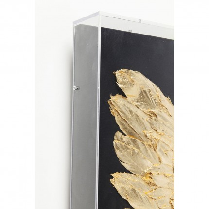 Decoratief frame Wings goud en zwart 120x120cm Kare Design