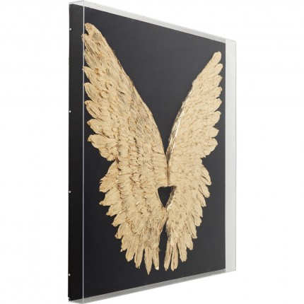 Decoratief frame Wings Gold Black 120x120cm Kare Design