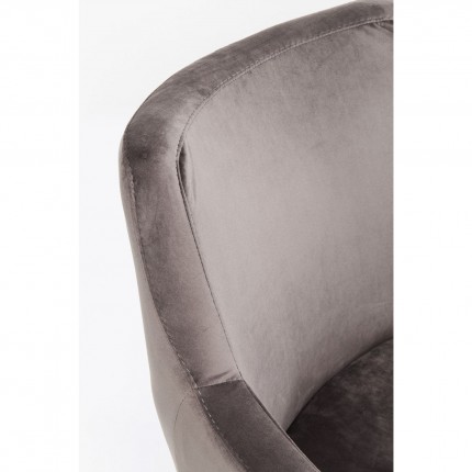 Chair with armrests Mode velvet grey black feet Kare Design