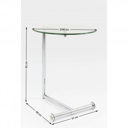 Bijzettafel Easy Living Clear Ø46cm Kare Design