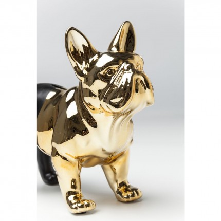 Spaarpot bulldog goud en zwart Kare Design