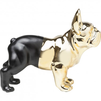 Spaarpot bulldog goud en zwart Kare Design