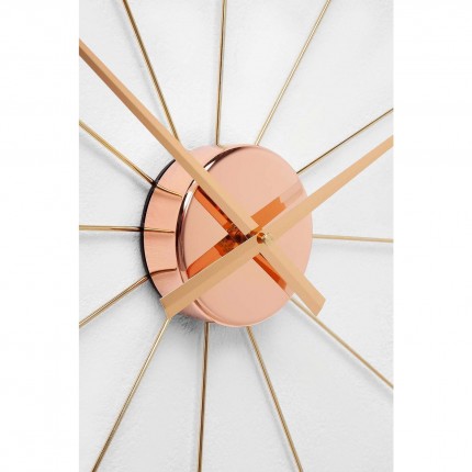 Wall Clock Like Umbrella pink gold Kare Design