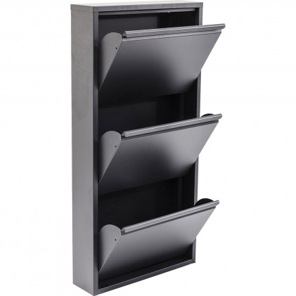 Shoe Container Caruso anthracite 3 drawers Kare Design