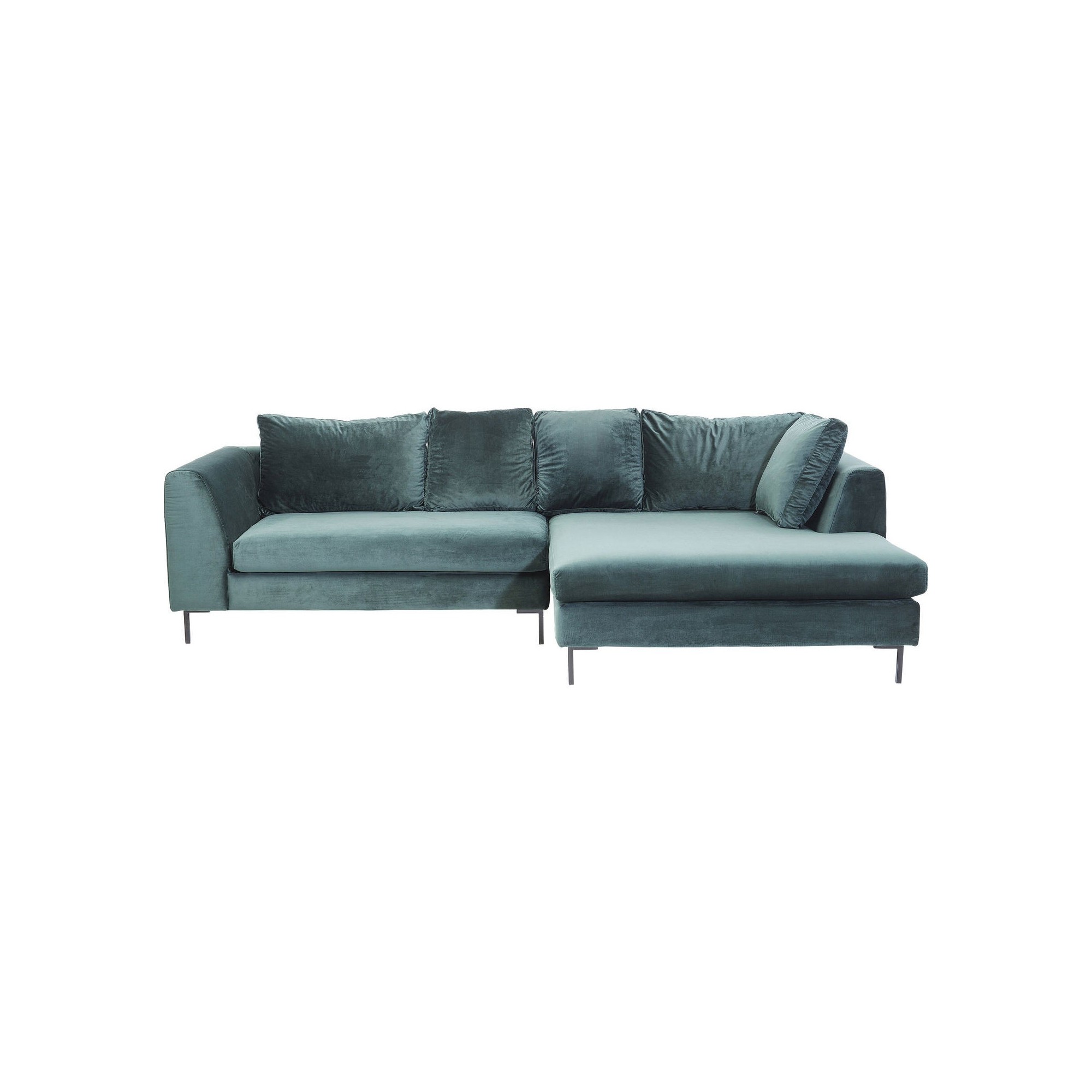 Corner Sofa Gianni Velvet Green Right Kare Design