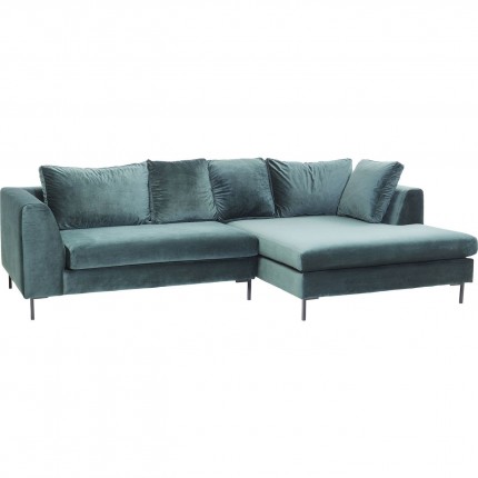 Corner Sofa Gianna Velvet Green Right Kare Design