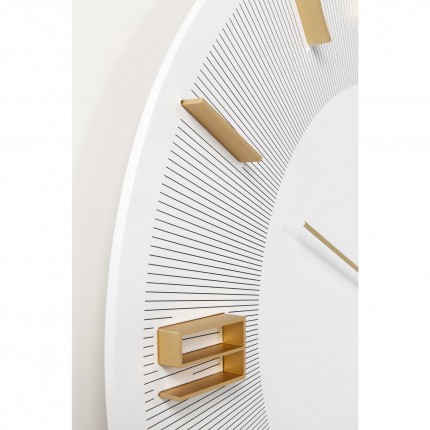 Wandklok Leonardo Wit/Gouden Kare Design