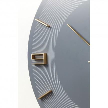 Wall Clock Leonardo Grey/Gold Kare Design