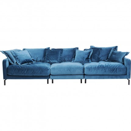 Sofa Lullaby XL fluweel blauw Kare Design