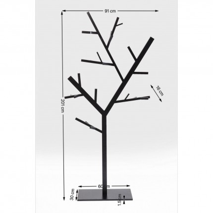 Coat Rack Technical Tree 201cm black Kare Design