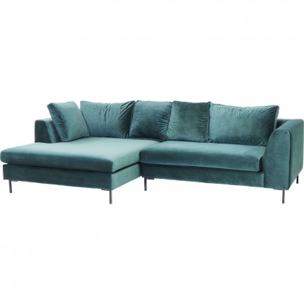 Corner Sofa Gianna Velvet Green Right Kare Design