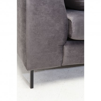 Corner Sofa Black Gianna Velvet Grey Left Kare Design