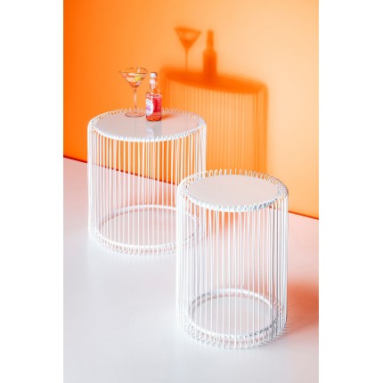 Side Table Wire White (2/Set) Kare Design