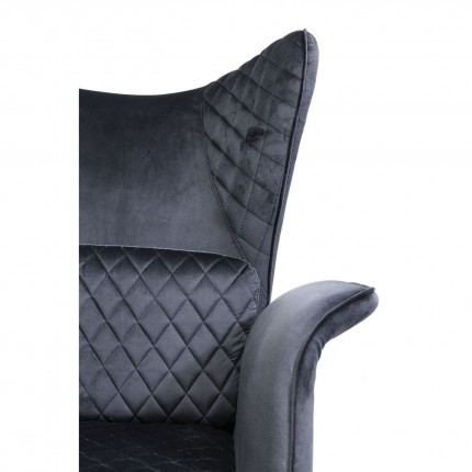 Fauteuil Tudor fluweel zwart Kare Design