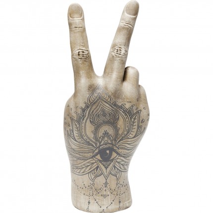 Decoratie Hand Victory Tattoo Eye 36cm Kare Design