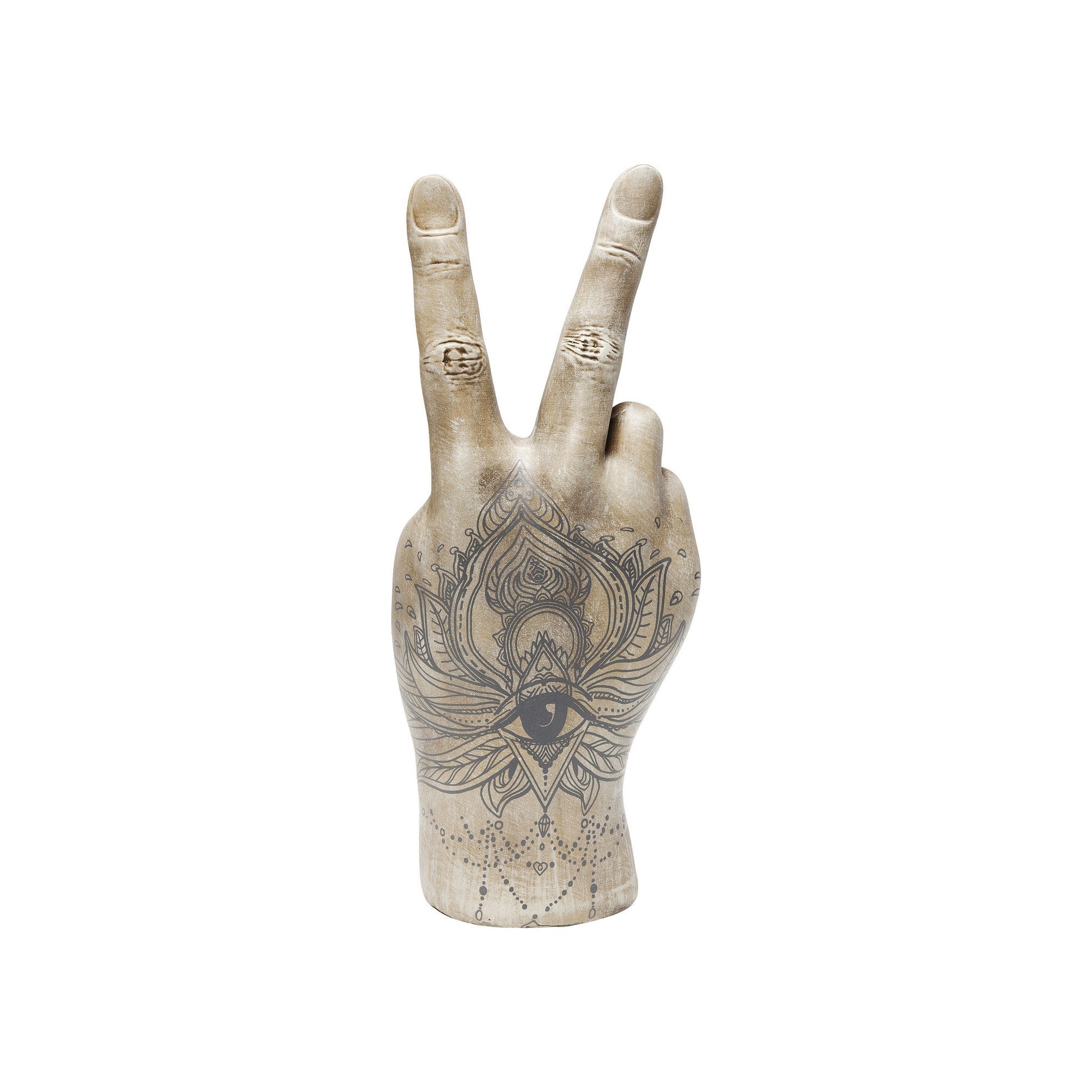 Deco Hand Victory Tattoo Eye 36cm Kare Design