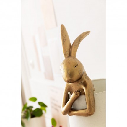 Table Lamp Animal rabbit 68cm gold and beige Kare Design