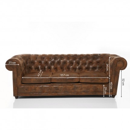 Sofa 3-Zits Oxford Vintage Kare Design