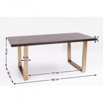 Eettafel Osaka 180x90cm Kare Design