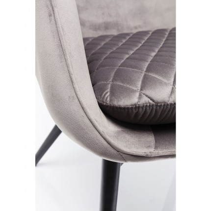 Fauteuil Tudor fluweel grijs Kare Design