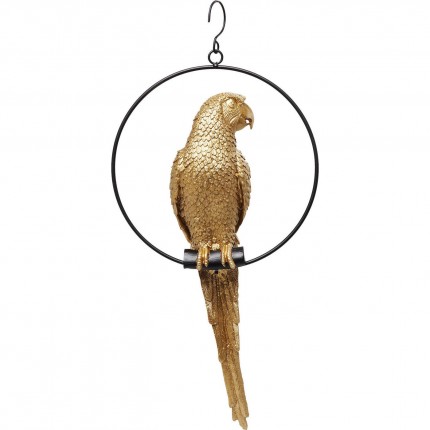 Deco swinging gold parrot Kare Design