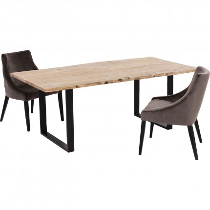 Eettafel Harmony 180x90cm acacia zwart Kare Design