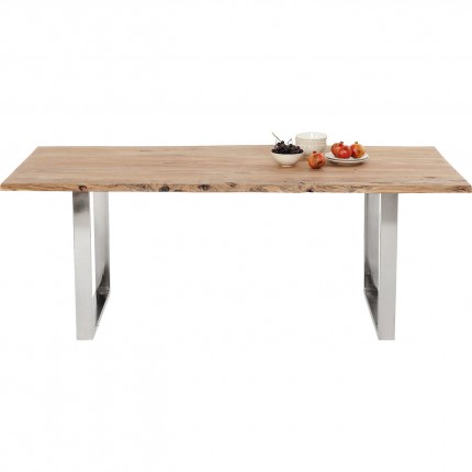 Eettafel Harmony 180x90cm acacia chroom Kare Design