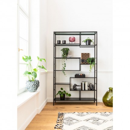 Bookshelf Loft 195x115cm zwart Kare Design