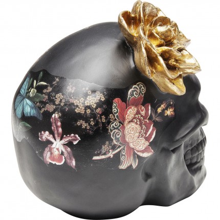 Deco black skull flowers Kare Design