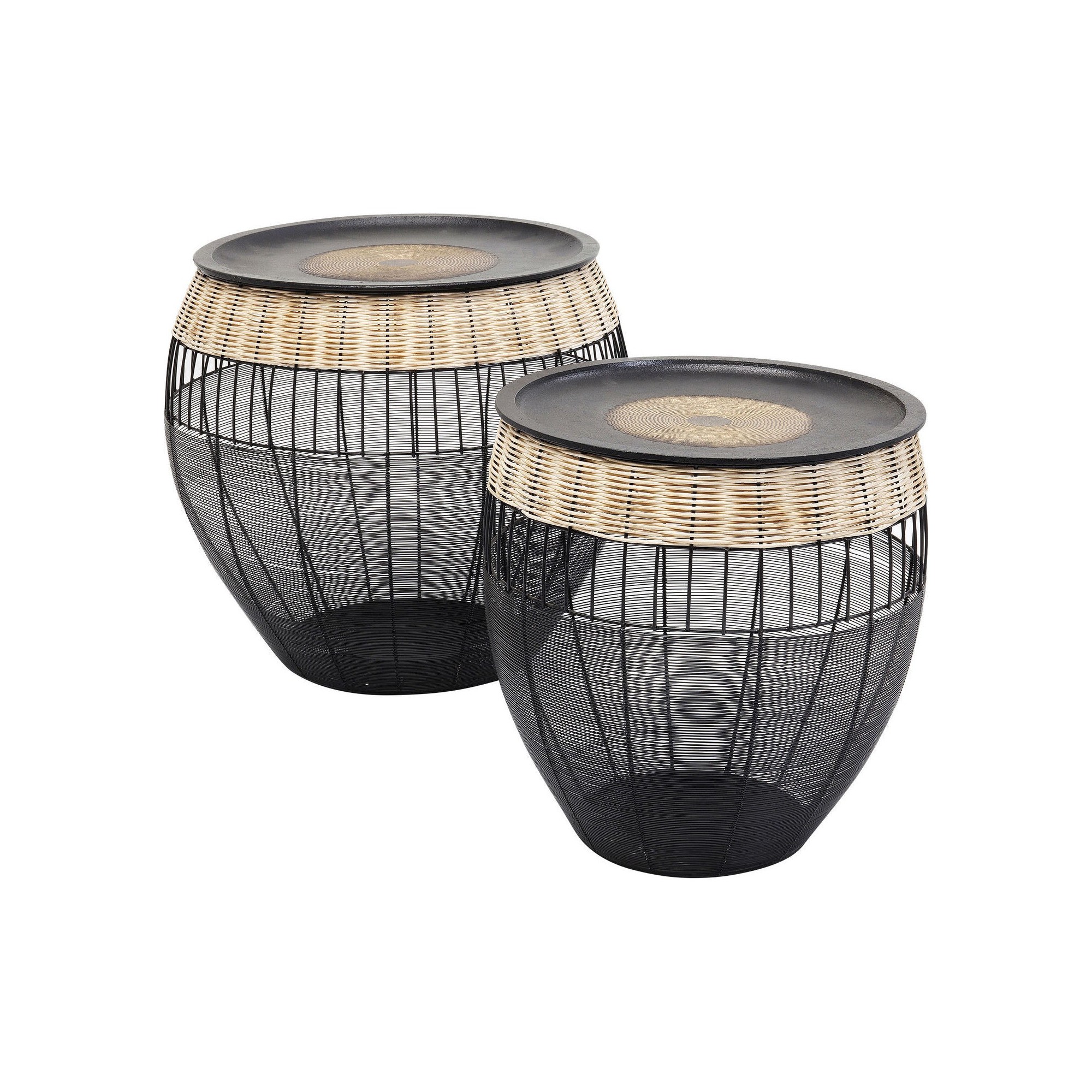 Tables d'appoint African Drums set de 2 Kare Design