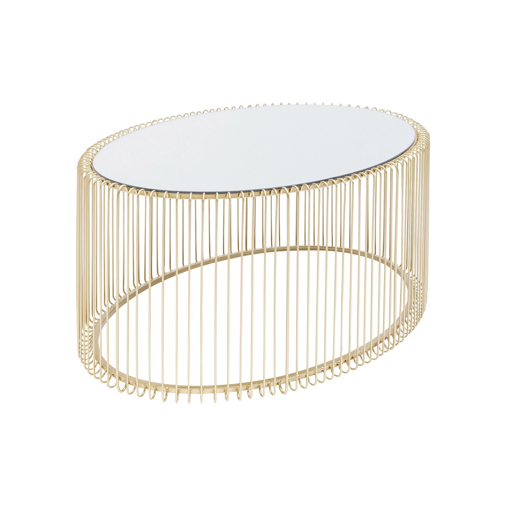 Coffee Table Wire Uno Brass 60x90cm Kare Design