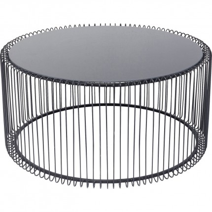 Coffee Table Wire Uno Black Ø80cm Kare Design