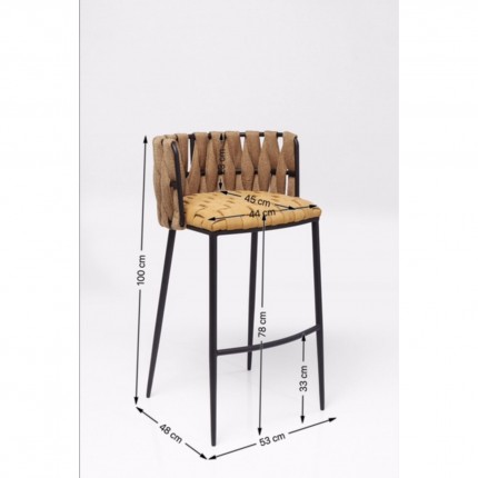 Bar Stool Cheerio yellow Kare Design