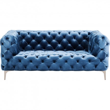 Sofa Look 2-Zits fluweel blauw Kare Design