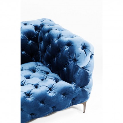 Sofa Look 2-Zits fluweel blauw Kare Design